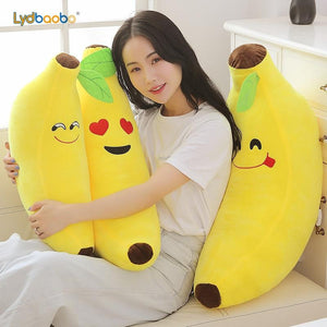 Funny Creative Cartoon Banana Stuffed Soft Pillow Sofa Cushion Baby Lovely Plush Doll Kids Fruit Toys Children Birthday Gifts